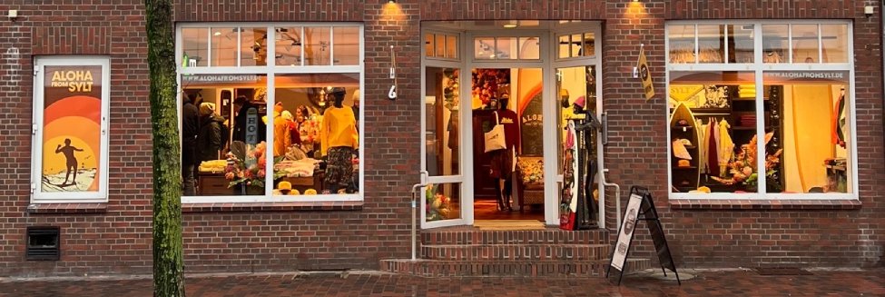 Aloha from Sylt Shop Fassade Maybachstrasse